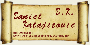 Daniel Kalajitović vizit kartica